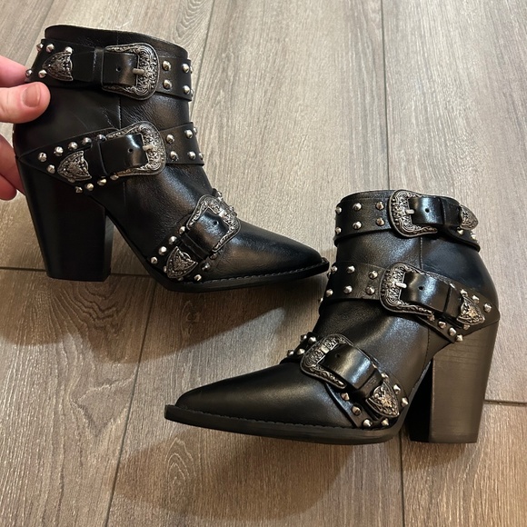 The Kooples Shoes - The Kooples Heeled Boots with Buckles from Riverdale Wardrobe